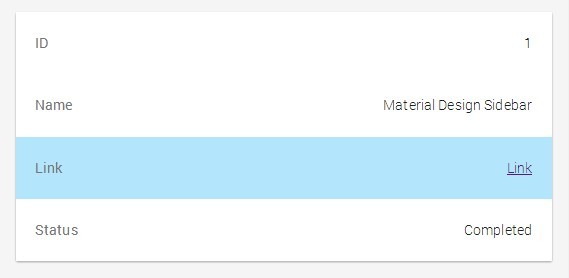 Material Design Responsive Table